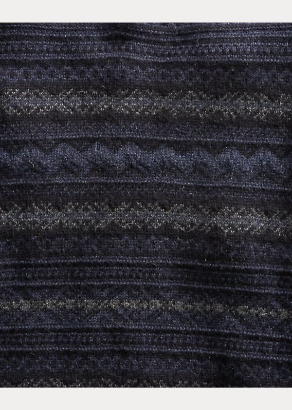 Ralph Lauren Fair Isle Cashmere Svetrové Tmavě Blankyt Viacfarebný | JvJNTFcs