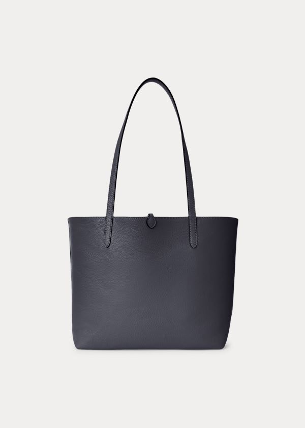 Ralph Lauren Faux-Læder Reversible Tote Tmavě Blankyt | 36rgD7oP