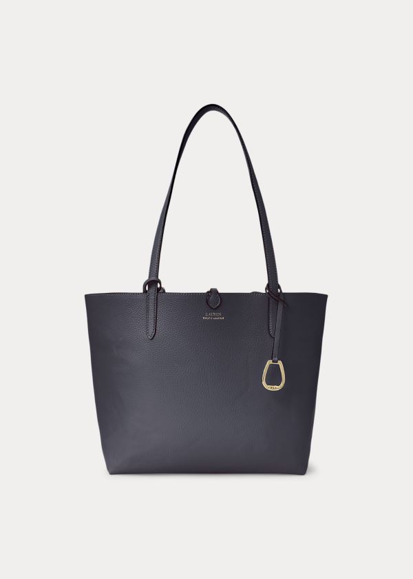 Ralph Lauren Faux-Læder Reversible Tote Tmavě Blankyt | 36rgD7oP