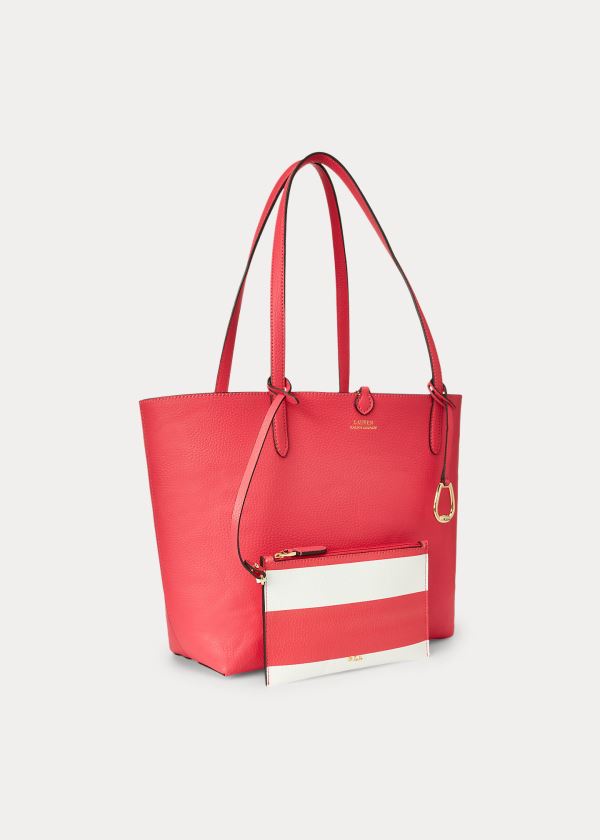 Ralph Lauren Faux-Læder Reversible Tote Červené | Ia3ieuaa