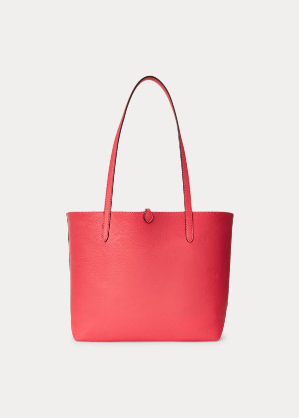 Ralph Lauren Faux-Læder Reversible Tote Červené | Ia3ieuaa