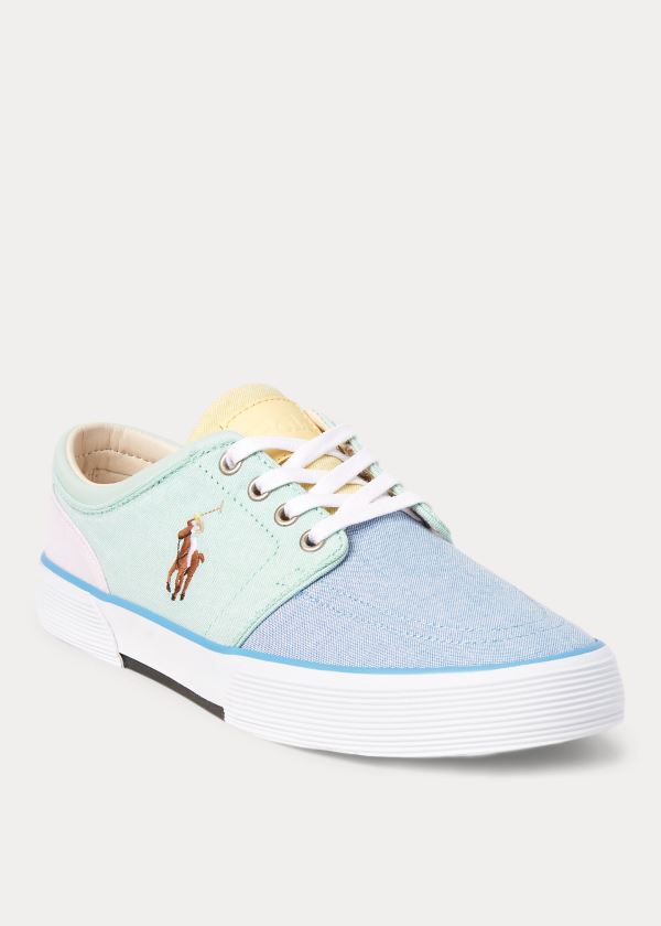 Ralph Lauren Faxon Bavlněné Oxford Sneakers Viacfarebný | VB3b5KlD
