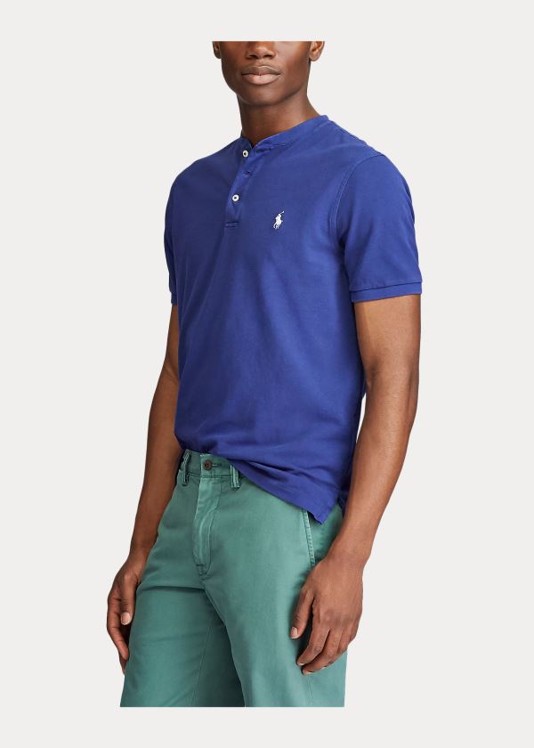 Ralph Lauren Featherweight Mesh Henley Královská Modrá Blankyt | cmk39AOi