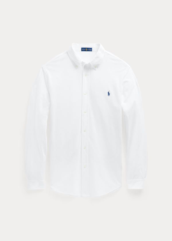 Ralph Lauren Featherweight Mesh Shirt Bílé | NhpgbRJC