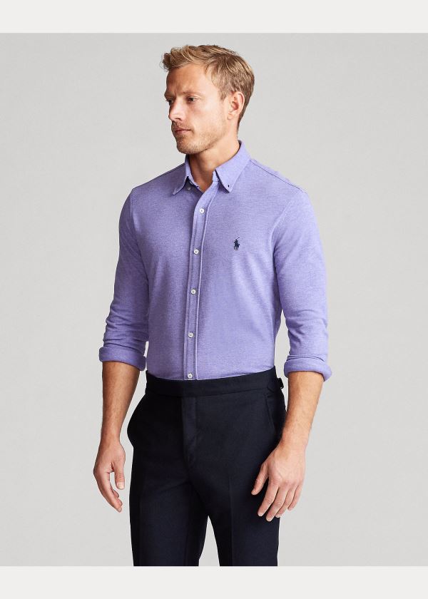 Ralph Lauren Featherweight Mesh Shirt Fialové | KHZn6Y2L