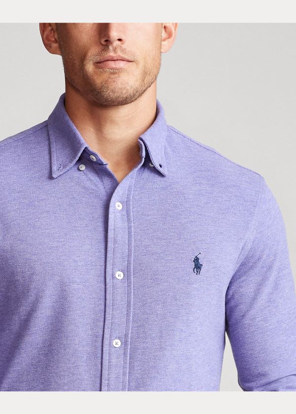 Ralph Lauren Featherweight Mesh Shirt Fialové | KHZn6Y2L