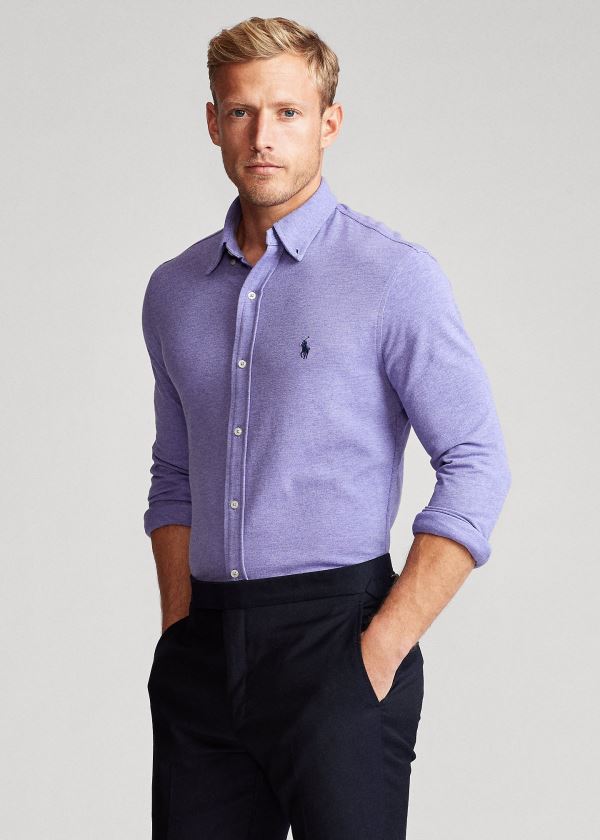 Ralph Lauren Featherweight Mesh Shirt Fialové | KHZn6Y2L