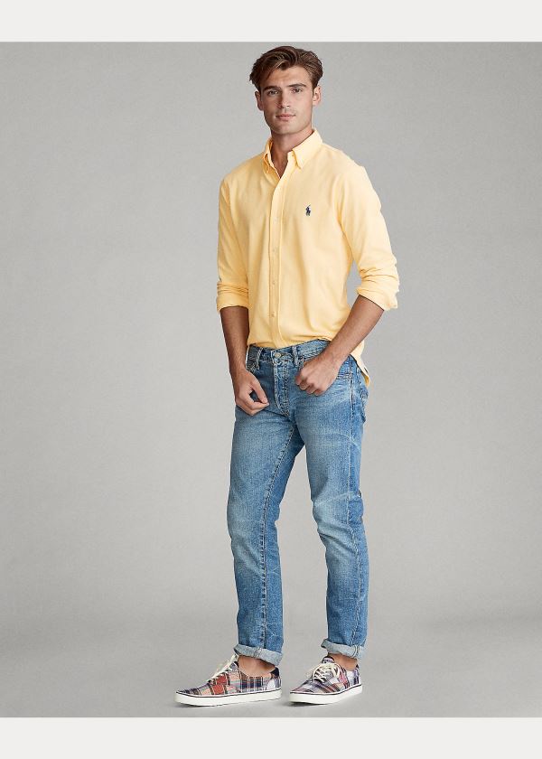 Ralph Lauren Featherweight Mesh Shirt Žluté | BswFtu3p