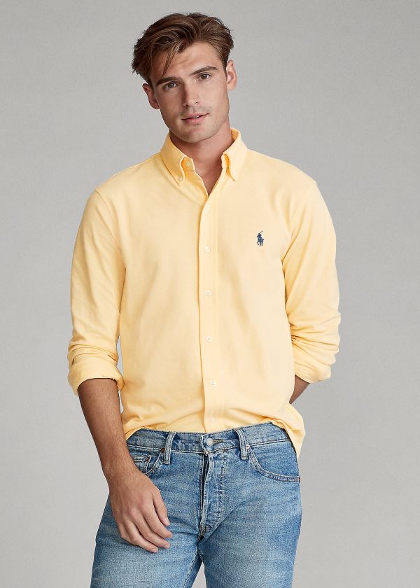 Ralph Lauren Featherweight Mesh Shirt Žluté | BswFtu3p