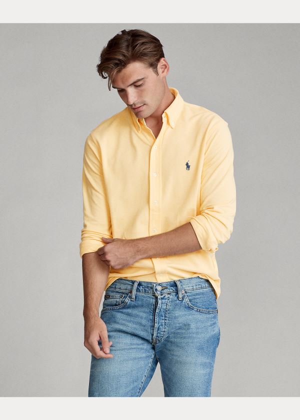 Ralph Lauren Featherweight Mesh Shirt Žluté | KkLCO6tt