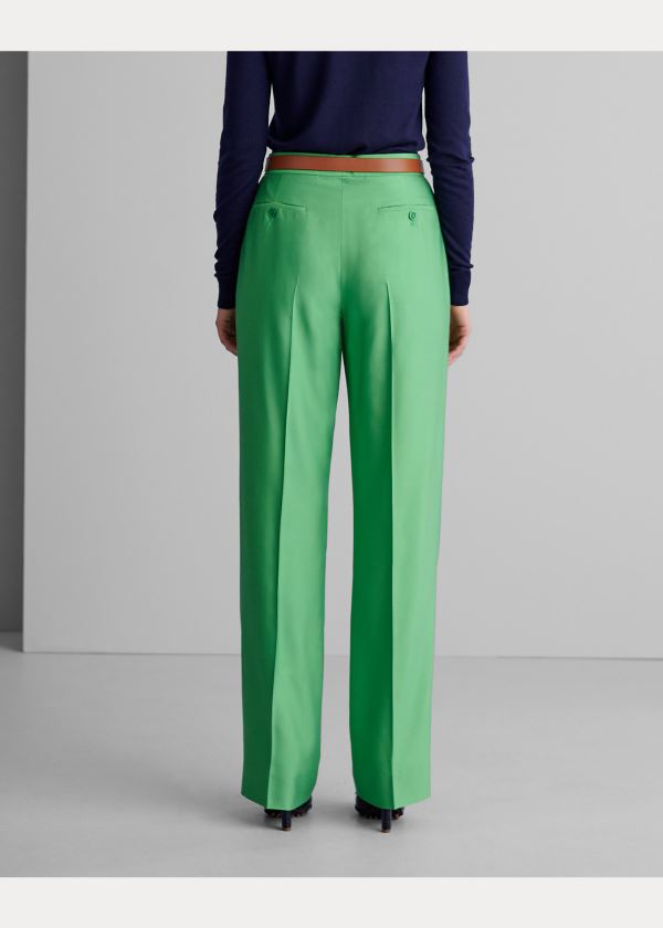 Ralph Lauren Ferra Silk Gabardine Pant Zelene | p7XRH1si