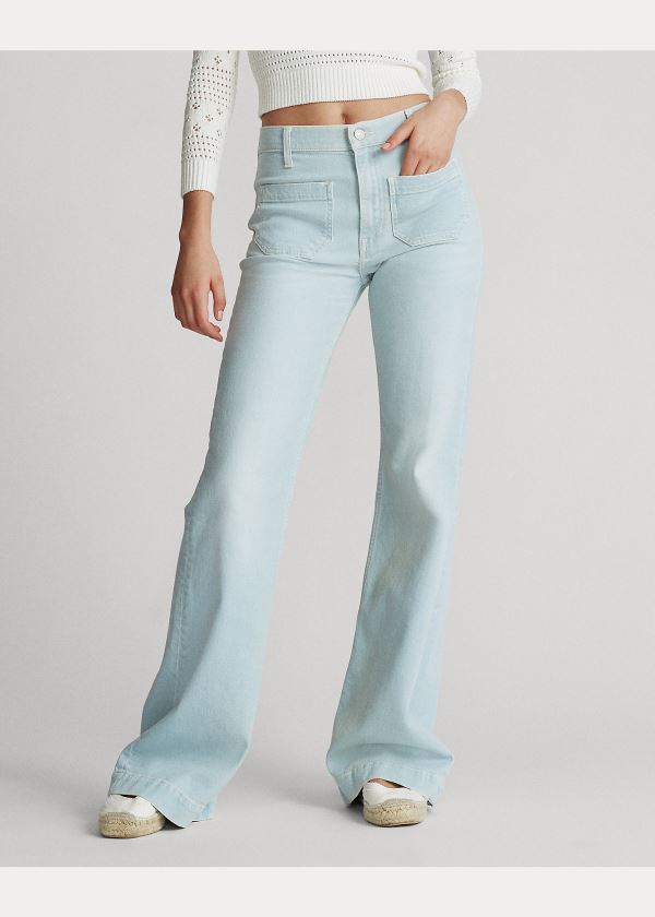 Ralph Lauren Fionna Široké-Leg Jean Světle Indigo | cm6gkLFZ