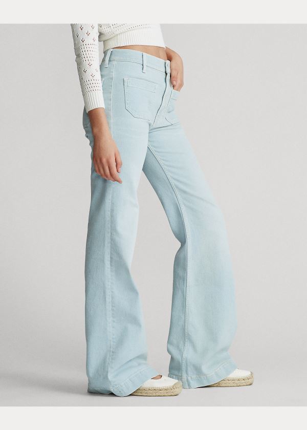 Ralph Lauren Fionna Široké-Leg Jean Světle Indigo | cm6gkLFZ