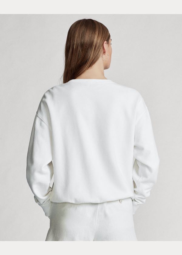 Ralph Lauren Flag Fleece Sweatshirt Bílé | LtwtznCz