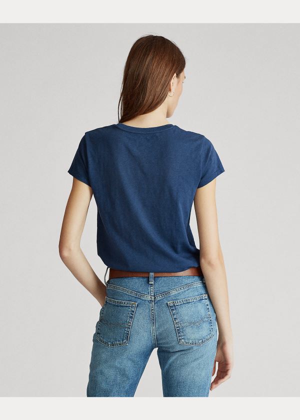Ralph Lauren Flag Jersey Graphic T-Shirt Blankyt | NzoEgya0
