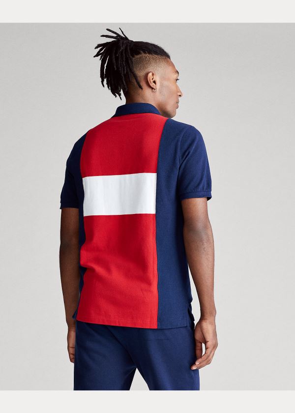 Ralph Lauren Flag Mesh Polo Shirt – All Fits Červené Viacfarebný | UC76Sdf9