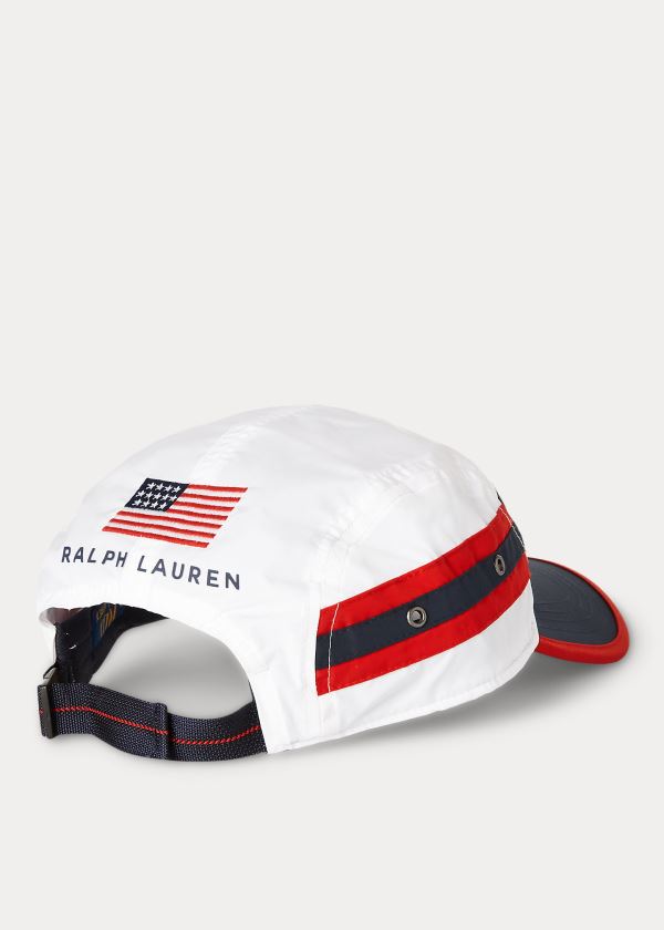 Ralph Lauren Flag Shield Five-Panel Cap Tmavě Blankyt Červené Bílé | GNUEQqj2