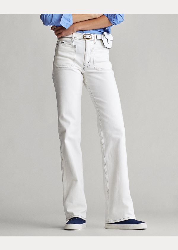 Ralph Lauren Flare Jean Bílé | mPkGprpM