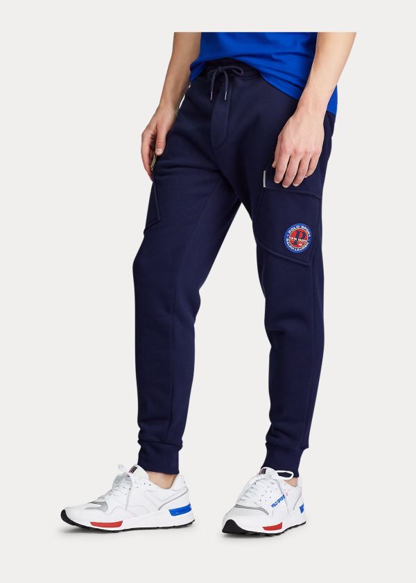 Ralph Lauren Fleece Cargo Jogger Tmavě Blankyt | LHJSEA6Y
