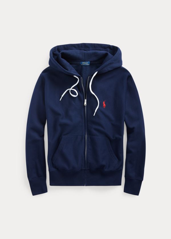 Ralph Lauren Fleece Full-Zip Hoodie Tmavě Blankyt | SaJfSDDY