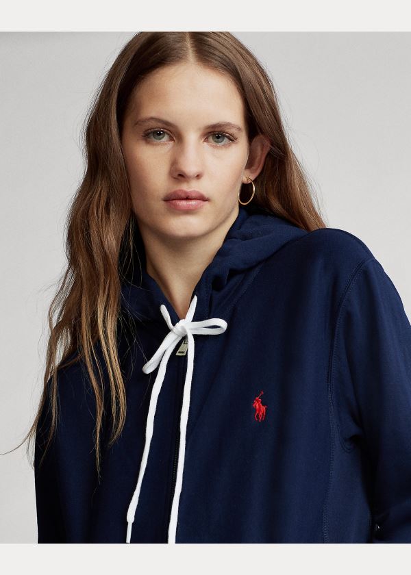 Ralph Lauren Fleece Full-Zip Hoodie Tmavě Blankyt | SaJfSDDY