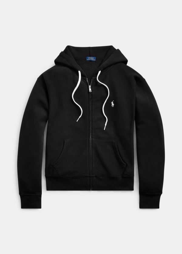 Ralph Lauren Fleece Full-Zip Hoodie Černé | T6G0OVXe