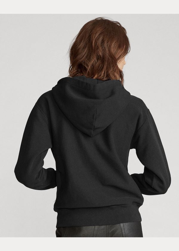 Ralph Lauren Fleece Full-Zip Hoodie Černé | T6G0OVXe