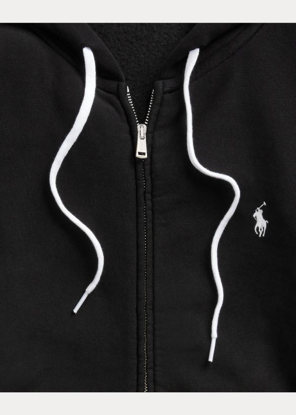 Ralph Lauren Fleece Full-Zip Hoodie Černé | T6G0OVXe