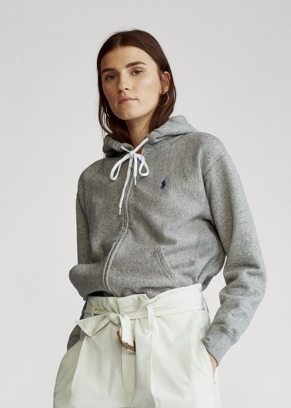 Ralph Lauren Fleece Full-Zip Hoodie Šedé | 4eykm34z