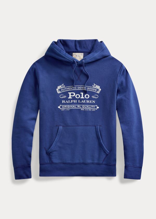 Ralph Lauren Fleece Graphic Hoodie Tmavě Blankyt | 6D5wApdC