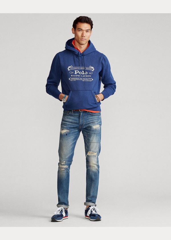 Ralph Lauren Fleece Graphic Hoodie Tmavě Blankyt | 6D5wApdC
