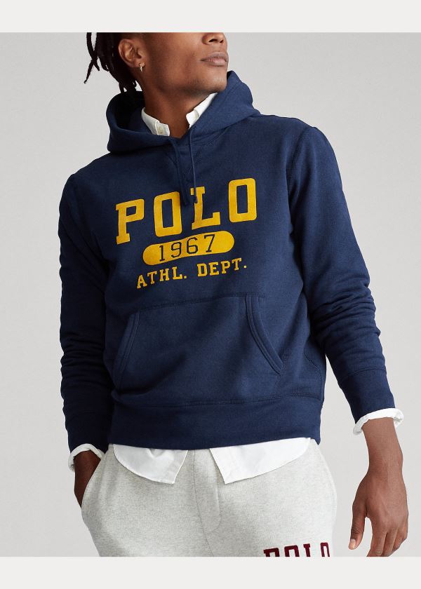 Ralph Lauren Fleece Graphic Hoodie Tmavě Blankyt | MBnO8Lr1