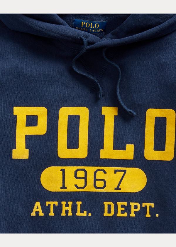 Ralph Lauren Fleece Graphic Hoodie Tmavě Blankyt | MBnO8Lr1