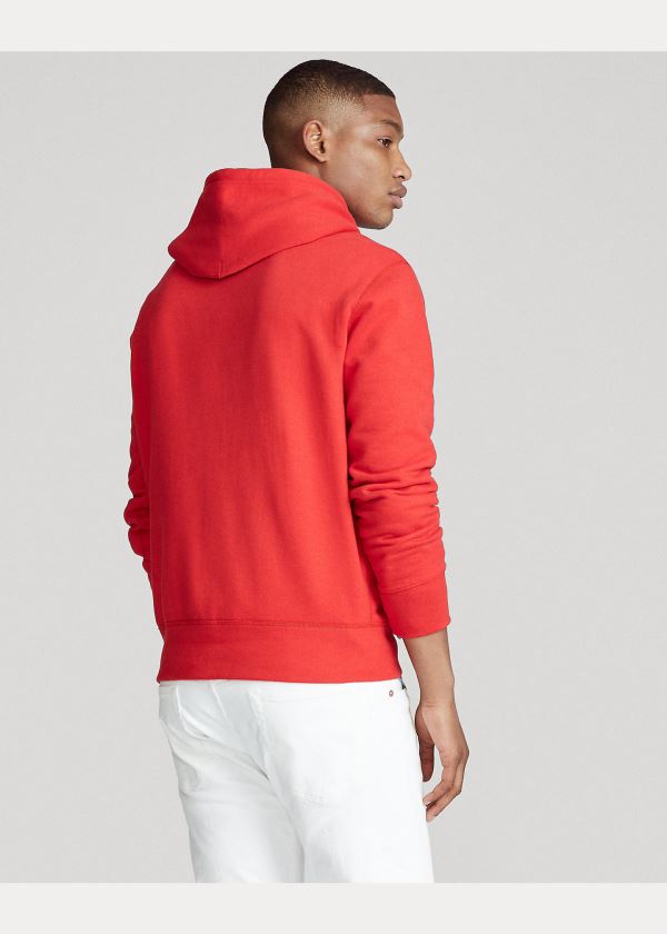 Ralph Lauren Fleece Graphic Hoodie Červené | uUog0uA0