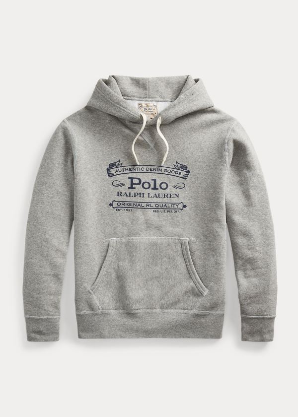 Ralph Lauren Fleece Graphic Hoodie Šedé | 8rf5pvc7