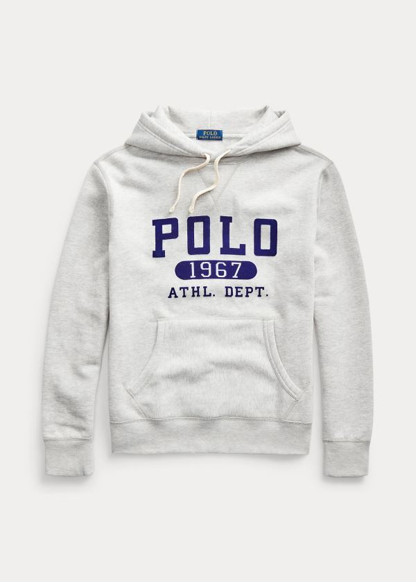 Ralph Lauren Fleece Graphic Hoodie Šedé | ifREFNpr