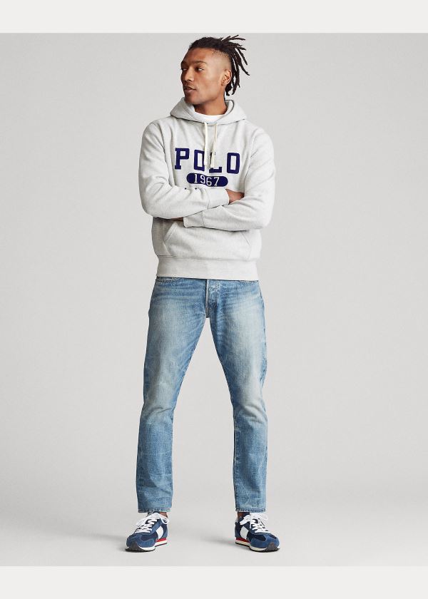 Ralph Lauren Fleece Graphic Hoodie Šedé | ifREFNpr
