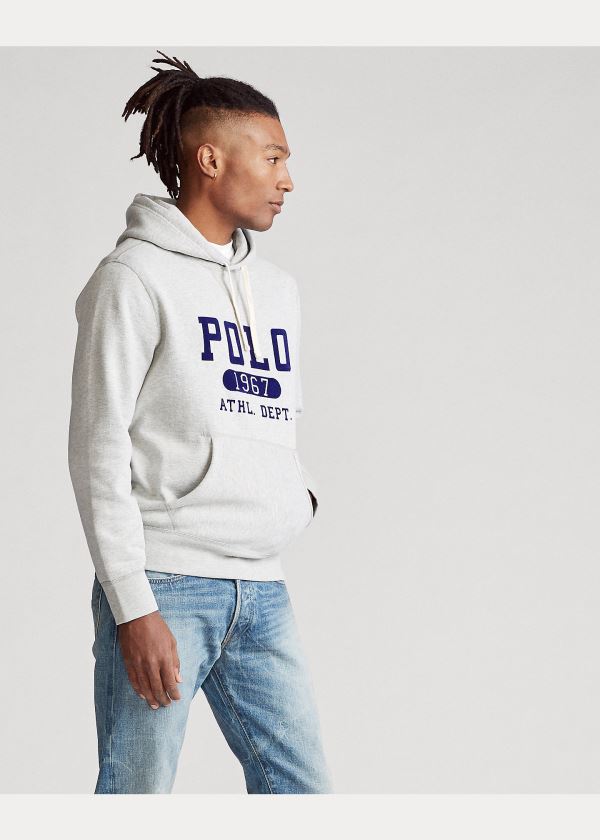 Ralph Lauren Fleece Graphic Hoodie Šedé | ifREFNpr
