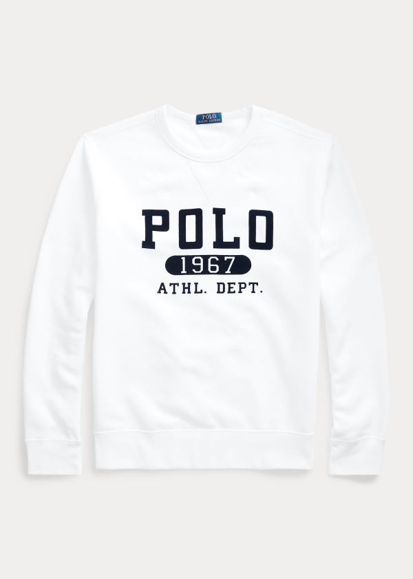 Ralph Lauren Fleece Graphic Sweatshirt Bílé | Qula02Tn
