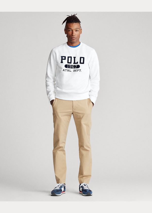 Ralph Lauren Fleece Graphic Sweatshirt Bílé | Qula02Tn
