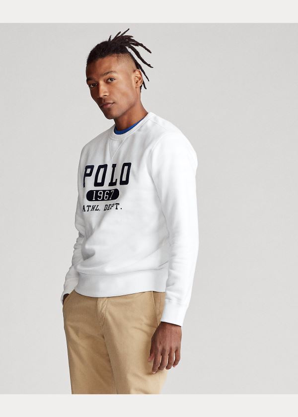 Ralph Lauren Fleece Graphic Sweatshirt Bílé | Qula02Tn