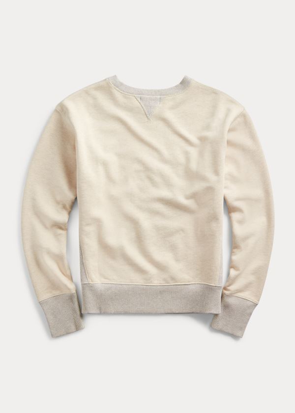 Ralph Lauren Fleece Graphic Sweatshirt Béžový | T1ZjtnJ2
