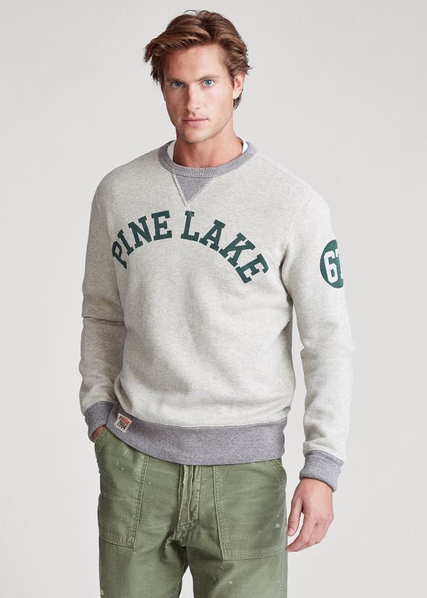 Ralph Lauren Fleece Graphic Sweatshirt Světle Šedé | MccLnTf4