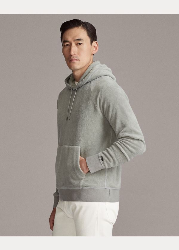Ralph Lauren Fleece Hoodie Světle Šedé | qaISVWXt
