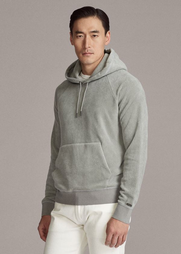 Ralph Lauren Fleece Hoodie Světle Šedé | qaISVWXt