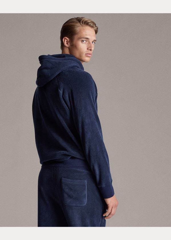 Ralph Lauren Fleece Hoodie Tmavě Blankyt | 2TOKWxlK