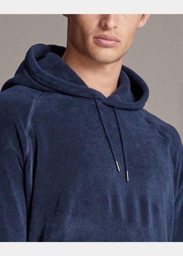 Ralph Lauren Fleece Hoodie Tmavě Blankyt | 2TOKWxlK