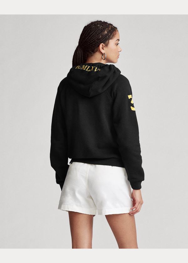 Ralph Lauren Fleece Hoodie Černé | KXtnUK6E