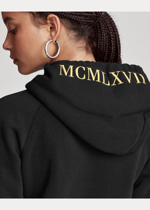 Ralph Lauren Fleece Hoodie Černé | KXtnUK6E