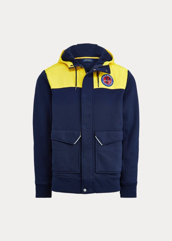 Ralph Lauren Fleece Hybridní Jacket Žluté Tmavě Blankyt | XcVld2S8